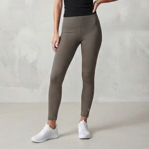 First Health Seamless Leggings Womens S Olive Green Excellent High Rise Ribbed